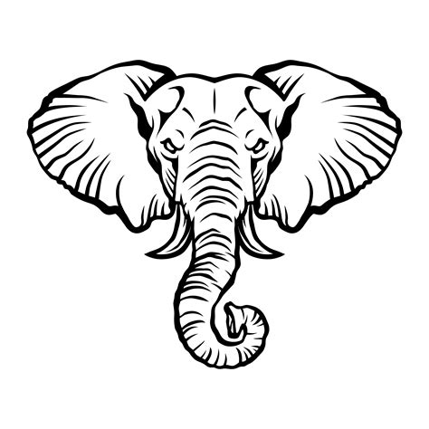 Download 277+ Elephant Head SVG Free Silhouette